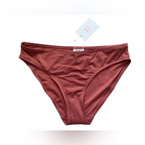 Andie Swim The Bikini Bottom in Clay Size Medium NWT